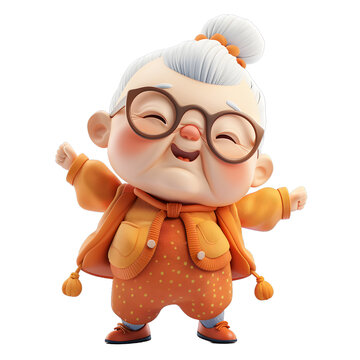 [免摳素材]可愛的老奶奶