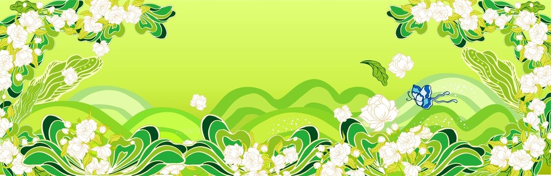 茉莉花背景