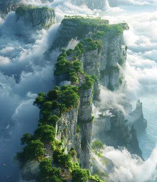 云海之上的山峰