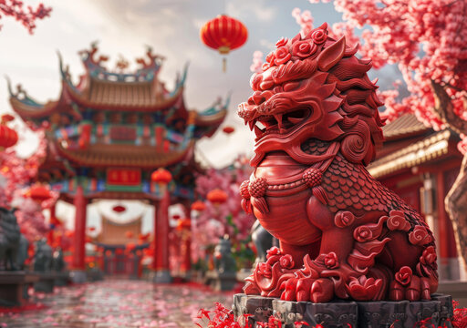 祥獅獻(xiàn)瑞鬧新春