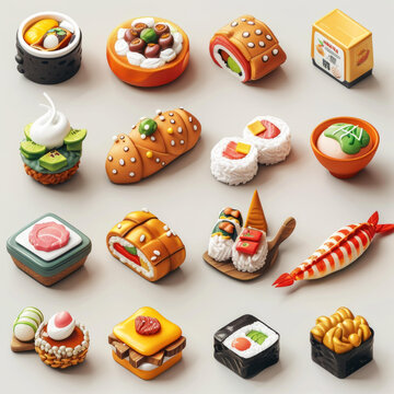 各種各樣的美味日本料理