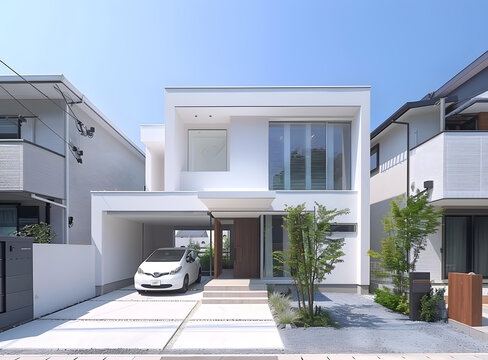 現(xiàn)代白色房屋建筑
