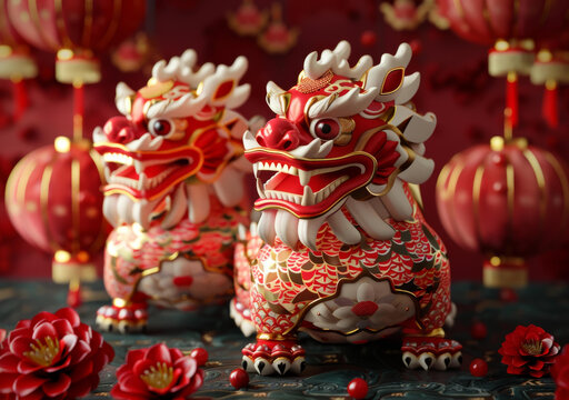 祥獅獻瑞鬧新春