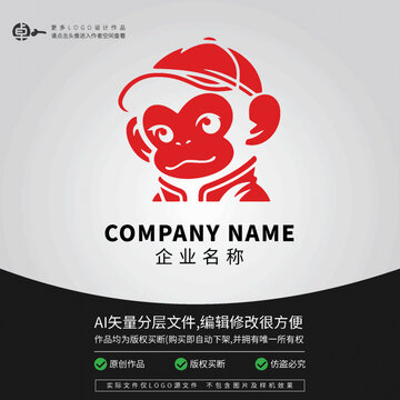 猩猩小猴子動(dòng)物可愛(ài)LOGO