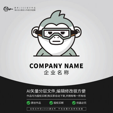 LOGO小猴子猩猩可愛動物