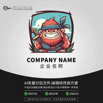 猩猩小猴子動(dòng)物可愛(ài)LOGO