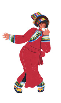 羌族服飾女性