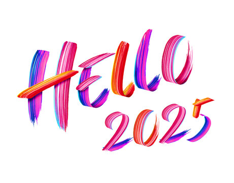 Hello2025油漆字體窗花靜電貼