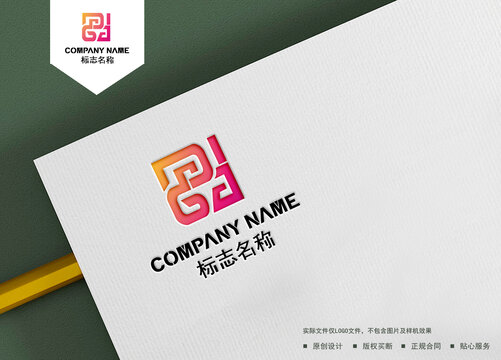 GJ字母logo