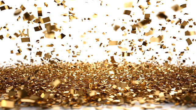 金色碎紙屑慶祝背景圖
