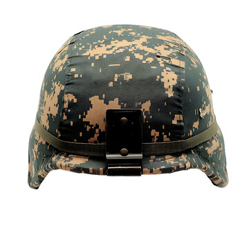 [免摳素材]軍用迷彩頭盔特寫