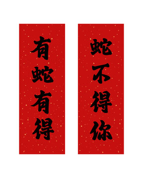 新年春節(jié)有蛇有得蛇不得你對(duì)聯(lián)春聯(lián)