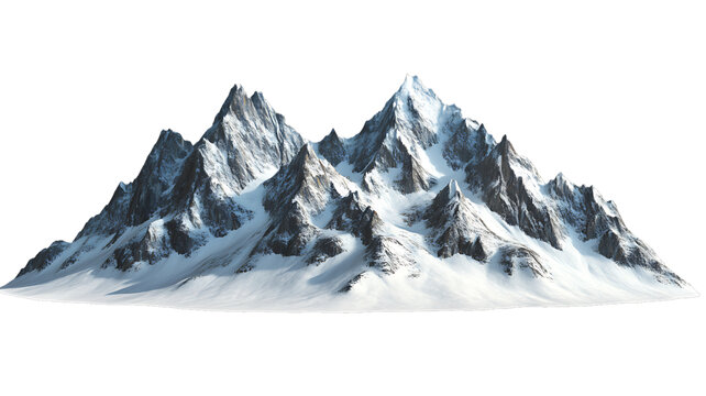 [免摳素材]巍峨雪峰群山景觀圖