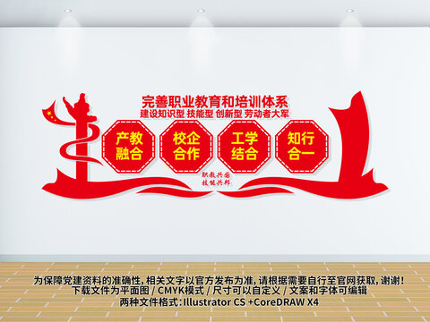 職業(yè)教育黨建文化墻