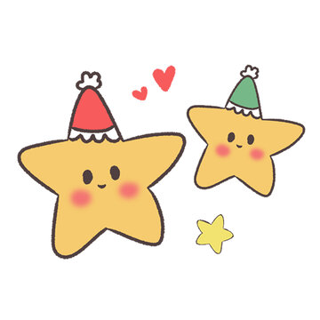 可愛的圣誕幸運(yùn)星星動(dòng)圖插畫
