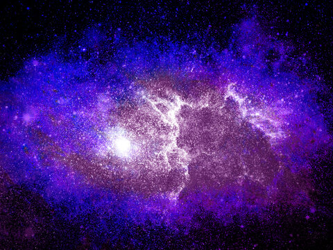 紫色唯美星空頂星空軟膜燈箱
