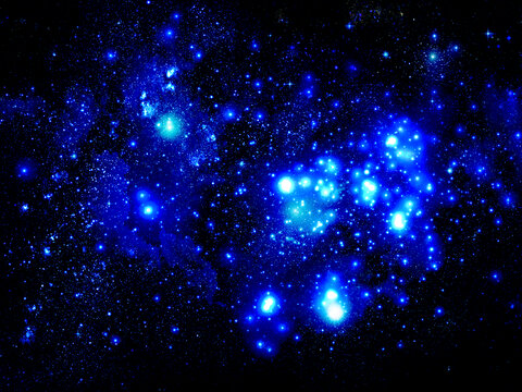 藍色唯美星空頂星空軟膜燈箱