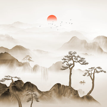 水墨山水畫