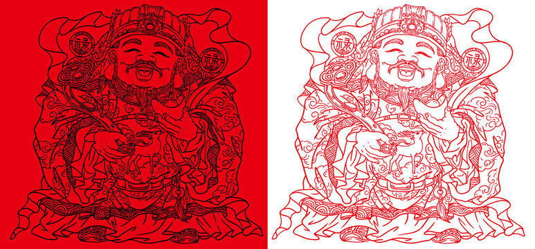 國潮手繪祿星