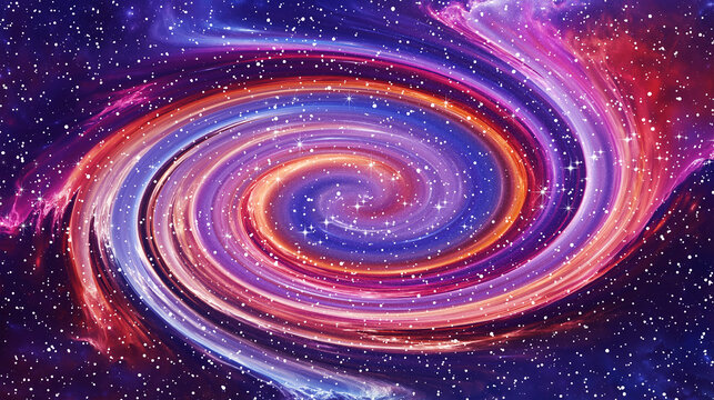 壯觀的螺旋星系星空