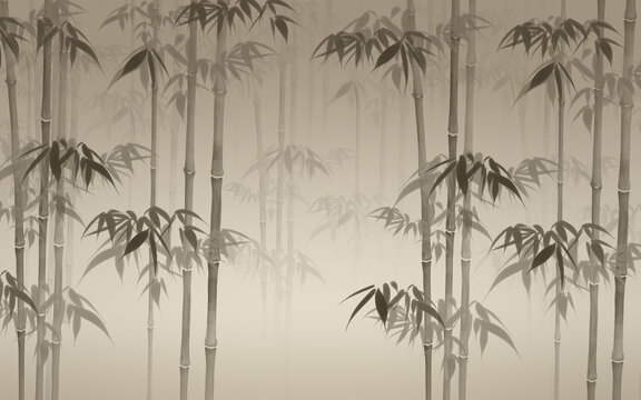 竹林背景插畫