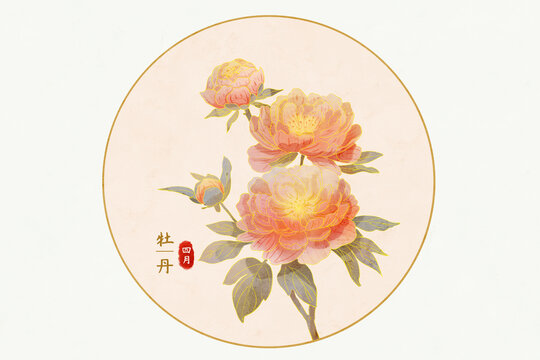 春天四月牡丹植物花卉