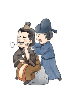 古代卡通人物按摩