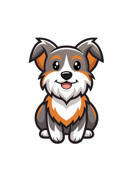 動物卡通可愛萌寵微笑小狗