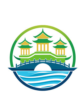 簡約清新景觀標(biāo)志建筑logo