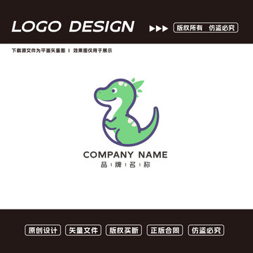 卡通恐龍logo標(biāo)志