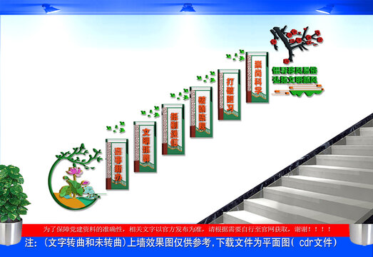 移風易俗樓梯文化墻