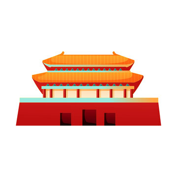 國潮風北京古建筑故宮博物館