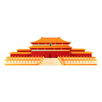 北京國潮風古建筑故宮