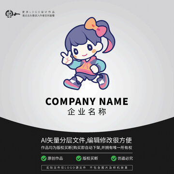 女嘻哈綜藝卡通LOGO潮流