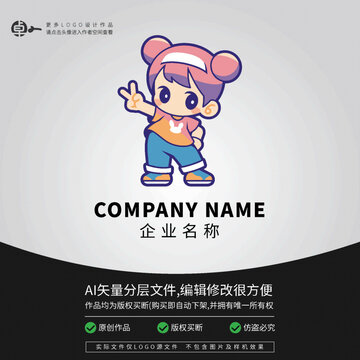 女卡通潮牌LOGO運動街頭