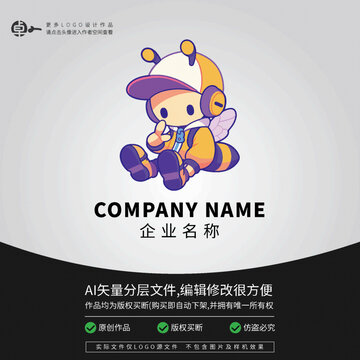 蜜蜂運(yùn)動(dòng)潮牌LOGO卡通街頭