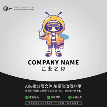 潮流卡通LOGO嘻哈綜藝蜜蜂