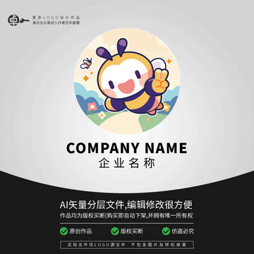 蜜蜂時尚LOGO卡通街舞炫酷