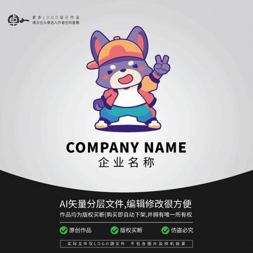 卡通LOGO狗嘻哈潮流綜藝