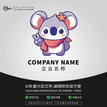 潮流考拉綜藝嘻哈卡通LOGO