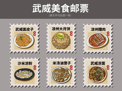 武威美食郵票
