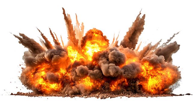 [免摳素材]爆炸效果圖 白色背景上的爆炸