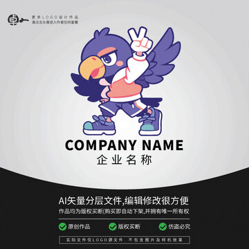 潮流卡通LOGO鷹嘻哈綜藝