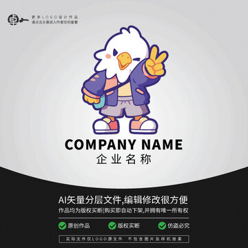 潮牌LOGO卡通運(yùn)動(dòng)街頭鷹