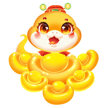 蛇年形象元寶蛇
