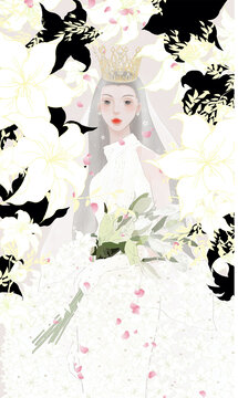 百合花與女孩