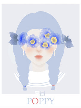藍花女孩