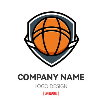 矢量插畫籃球運動logo