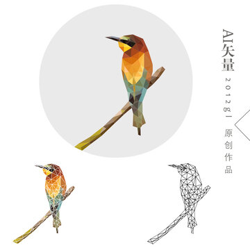 小鳥電腦抽象畫