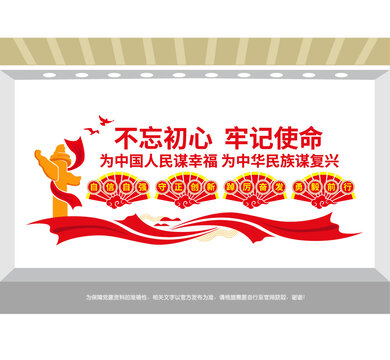 不忘初心黨建文化墻